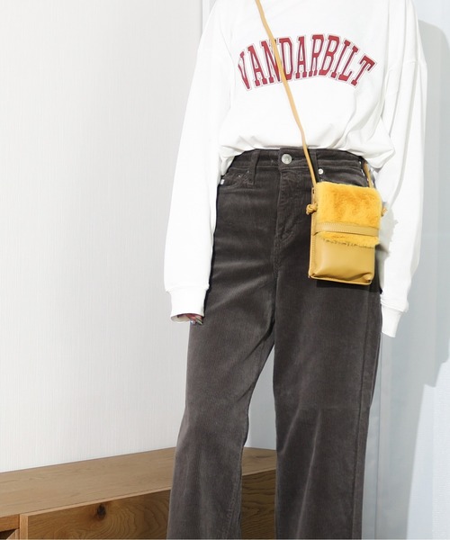 Per sist ence（パーシエンス）の「Per sist ence/パーシエンス　お財布機能付き PU×フェイクファー コンビネーションバッグ（ショルダーバッグ・レディース・ブラック/グレイッシュベージュ/イエロー・FREE）」の14枚目の写真