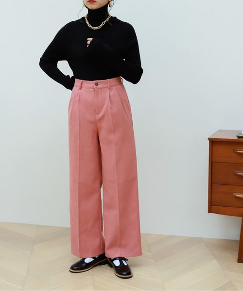 Birthday room（バースデイルーム）の「低身長さん向けSサイズ対応！ピーチツイルシンプルカラーパンツ（その他パンツ・レディース・オフホワイト/ピンク/グリーン/マスタード・SMALL/MEDIUM/LARGE）」の22枚目の写真