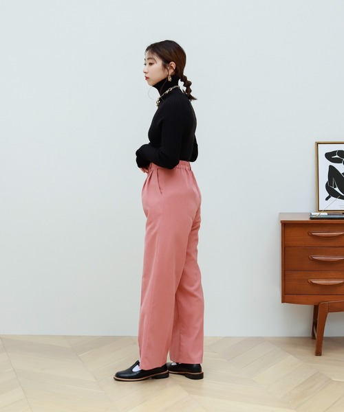 Birthday room（バースデイルーム）の「低身長さん向けSサイズ対応！ピーチツイルシンプルカラーパンツ（その他パンツ・レディース・オフホワイト/ピンク/グリーン/マスタード・SMALL/MEDIUM/LARGE）」の13枚目の写真
