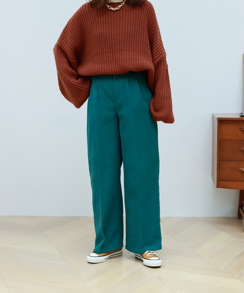 Birthday room（バースデイルーム）の「低身長さん向けSサイズ対応！ピーチツイルシンプルカラーパンツ（その他パンツ・レディース・オフホワイト/ピンク/グリーン/マスタード・SMALL/MEDIUM/LARGE）」の15枚目の写真