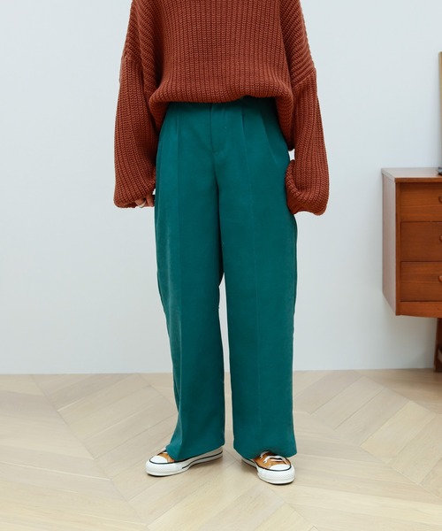 Birthday room（バースデイルーム）の「低身長さん向けSサイズ対応！ピーチツイルシンプルカラーパンツ（その他パンツ・レディース・オフホワイト/ピンク/グリーン/マスタード・SMALL/MEDIUM/LARGE）」の6枚目の写真