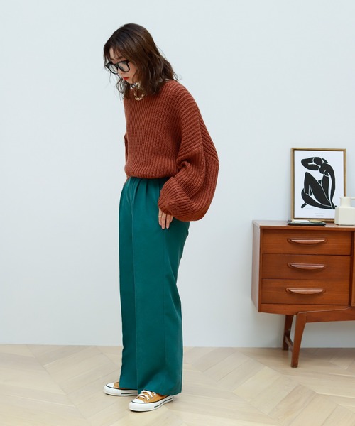 Birthday room（バースデイルーム）の「低身長さん向けSサイズ対応！ピーチツイルシンプルカラーパンツ（その他パンツ・レディース・オフホワイト/ピンク/グリーン/マスタード・SMALL/MEDIUM/LARGE）」の11枚目の写真