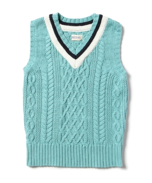 BEAMS BOY（ビームスボーイ）の「BEAMS BOY / 3ゲージ マーセライズ チルデン ベスト（ベスト・レディース・ナチュラル/ロイヤルブルー/ネイビー・ONE SIZE）」の12枚目の写真