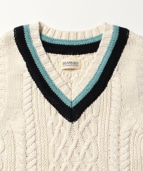 BEAMS BOY（ビームスボーイ）の「BEAMS BOY / 3ゲージ マーセライズ チルデン ベスト（ベスト・レディース・ナチュラル/ロイヤルブルー/ネイビー・ONE SIZE）」の14枚目の写真