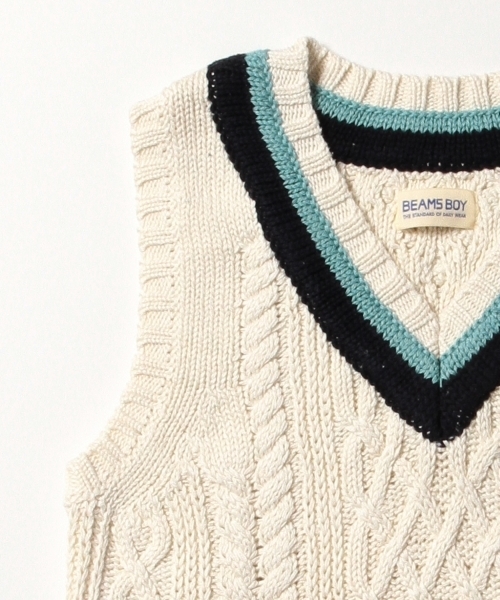 BEAMS BOY（ビームスボーイ）の「BEAMS BOY / 3ゲージ マーセライズ チルデン ベスト（ベスト・レディース・ナチュラル/ロイヤルブルー/ネイビー・ONE SIZE）」の15枚目の写真