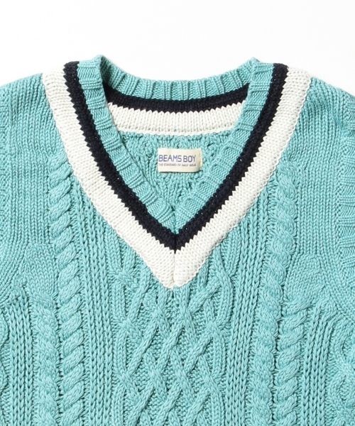 BEAMS BOY（ビームスボーイ）の「BEAMS BOY / 3ゲージ マーセライズ チルデン ベスト（ベスト・レディース・ナチュラル/ロイヤルブルー/ネイビー・ONE SIZE）」の6枚目の写真