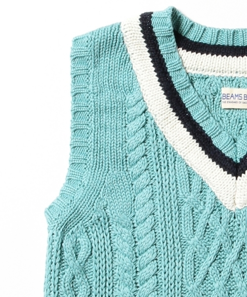 BEAMS BOY（ビームスボーイ）の「BEAMS BOY / 3ゲージ マーセライズ チルデン ベスト（ベスト・レディース・ナチュラル/ロイヤルブルー/ネイビー・ONE SIZE）」の7枚目の写真