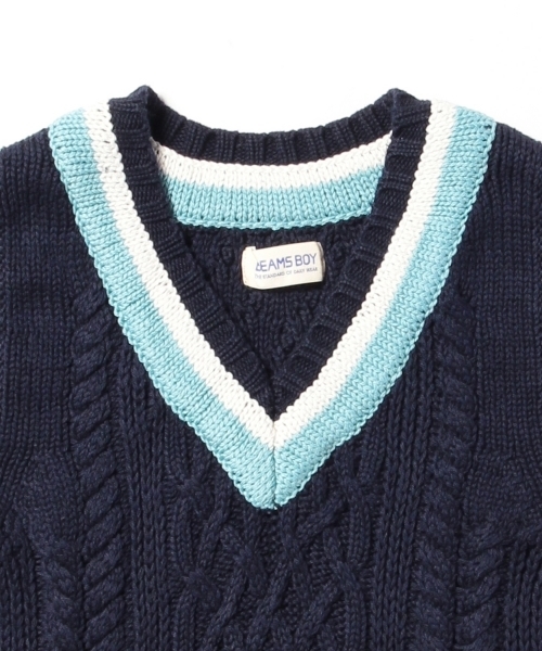 BEAMS BOY（ビームスボーイ）の「BEAMS BOY / 3ゲージ マーセライズ チルデン ベスト（ベスト・レディース・ナチュラル/ロイヤルブルー/ネイビー・ONE SIZE）」の10枚目の写真