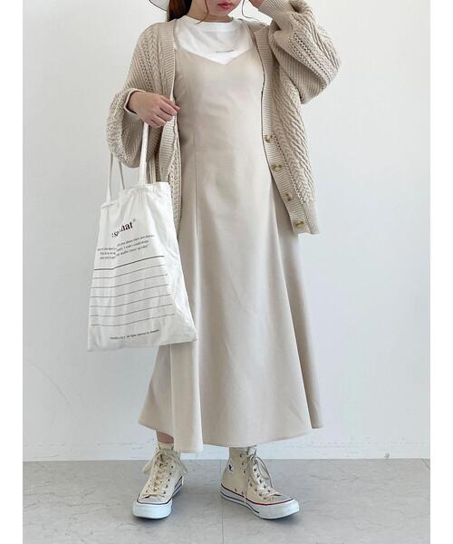 SLURR（スラ―）の「バックリボンマーメイドワンピース（ワンピース・レディース・ベージュ/ネイビー/マスタード/その他8・FREE）」の8枚目の写真