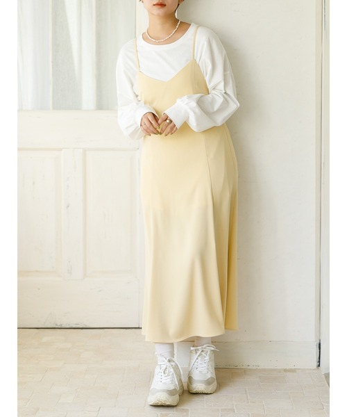 SLURR（スラ―）の「バックリボンマーメイドワンピース（ワンピース・レディース・ベージュ/ネイビー/マスタード/その他8・FREE）」の21枚目の写真