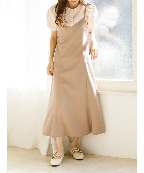 SLURR（スラ―）の「バックリボンマーメイドワンピース（ワンピース・レディース・ベージュ/ネイビー/マスタード/その他8・FREE）」の12枚目の写真