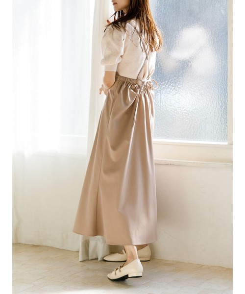 SLURR（スラ―）の「バックリボンマーメイドワンピース（ワンピース・レディース・ベージュ/ネイビー/マスタード/その他8・FREE）」の13枚目の写真