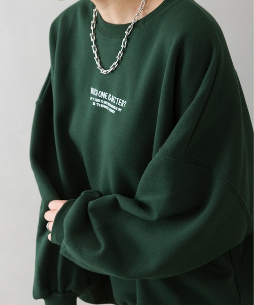 SpRay(スプレイ)の「裏起毛ブレッドフレンズスウェット(スウェット・レディース・ダークグリーン/ブルー/アイボリー/オートミール/スミクロ・FREE)」の15枚目の写真