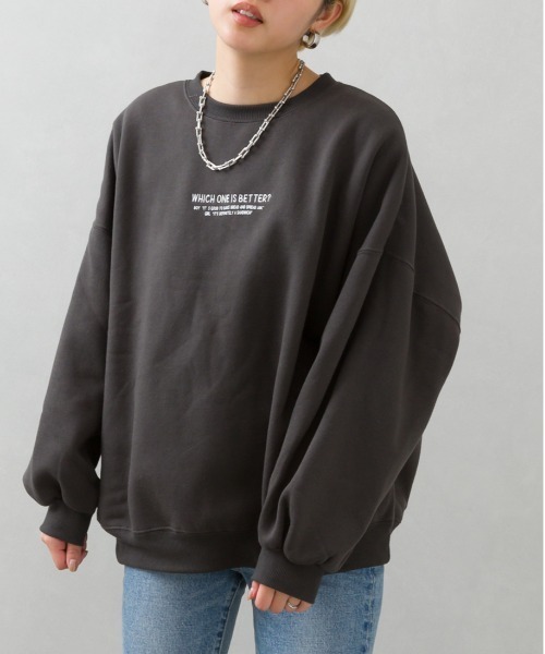 SpRay(スプレイ)の「裏起毛ブレッドフレンズスウェット(スウェット・レディース・ダークグリーン/ブルー/アイボリー/オートミール/スミクロ・FREE)」の10枚目の写真