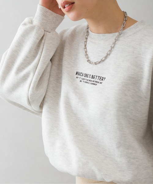 SpRay(スプレイ)の「裏起毛ブレッドフレンズスウェット(スウェット・レディース・ダークグリーン/ブルー/アイボリー/オートミール/スミクロ・FREE)」の11枚目の写真