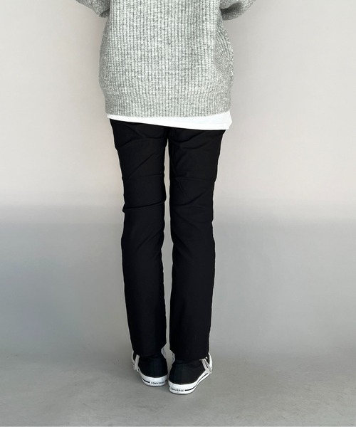 お値引き黒L ブロンドール 撥水 切替 ダウンパンツ ポーチ付き レディース