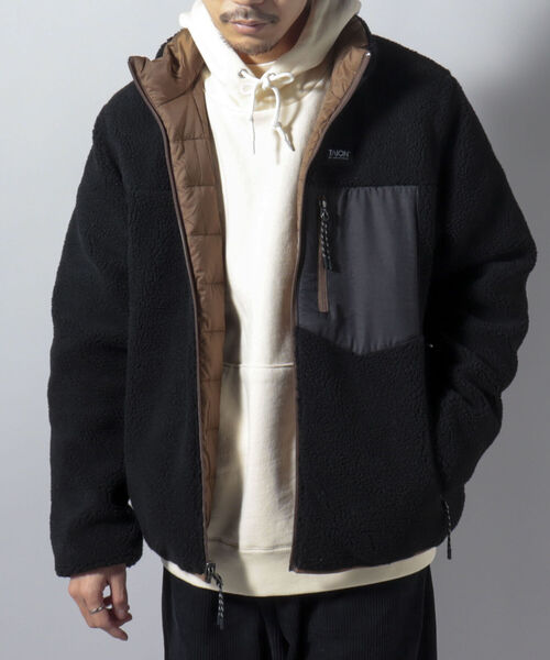 TAION（タイオン）の「【TAION/タイオン】DOWN×BOA REVERSIBLE JACKET ダウン×ボアリバーシブルダウンジャケット（ブルゾン・メンズ・ネイビー/ダークネイビー/ブラック/カーキ・X-LARGE/XX-LARGE/MEDIUM/LARGE）」の3枚目の写真