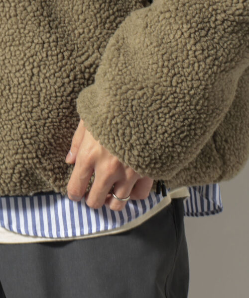 TAION（タイオン）の「【TAION/タイオン】DOWN×BOA REVERSIBLE JACKET ダウン×ボアリバーシブルダウンジャケット（ブルゾン・メンズ・ネイビー/ダークネイビー/ブラック/カーキ・X-LARGE/XX-LARGE/MEDIUM/LARGE）」の13枚目の写真