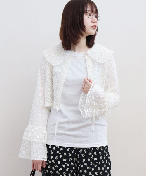 タグ付新品✨フィグロンドン　キャロルボレロ2way コットン　白　洗える　フリー タグ付新品✨フィグロンドン キャロルボレロ2way コットン 白