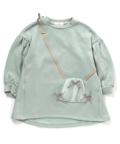 Seraph（セラフ）の「あったか裏シャギーポシェット付きチュニック（チュニック・キッズ・ミント/アイボリー/ラベンダー/チャコール・140/120/95/100/130/90/110/80）」の3枚目の写真