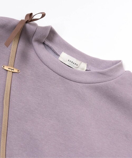 Seraph（セラフ）の「あったか裏シャギーポシェット付きチュニック（チュニック・キッズ・ミント/アイボリー/ラベンダー/チャコール・140/120/95/100/130/90/110/80）」の17枚目の写真