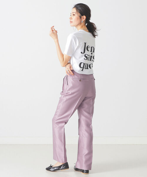 BEAMS LIGHTS（ビームスライツ）の「BEAMS LIGHTS / シャンタン センタープレス パンツ（その他パンツ・レディース・レッド系その他2/ホワイト系その他5/ブラック・38/36）」の21枚目の写真