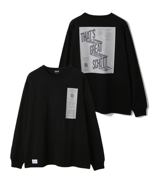 schott（ショット）の「【WEB LIMITED】Schott/ショット/THAT'S GREAT SCHOTT LS T-SHIRT/ザッツ グレイト ショット ロンT（Tシャツ/カットソー・メンズ・ホワイト/ブラック/ダークグリーン・MEDIUM/LARGE/X-LARGE/XX-LARGE）」の8枚目の写真