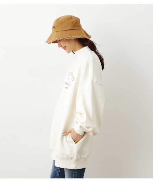 RODEO CROWNS WIDE BOWL（ロデオクラウンズワイドボウル）の「【WEB限定】ボトルネックエンブロイダリースウェットWL（スウェット・レディース・ベージュ/アイボリー/ライトブラック・FREE）」の8枚目の写真