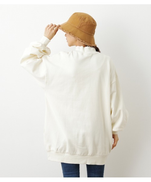 RODEO CROWNS WIDE BOWL（ロデオクラウンズワイドボウル）の「【WEB限定】ボトルネックエンブロイダリースウェットWL（スウェット・レディース・ベージュ/アイボリー/ライトブラック・FREE）」の9枚目の写真