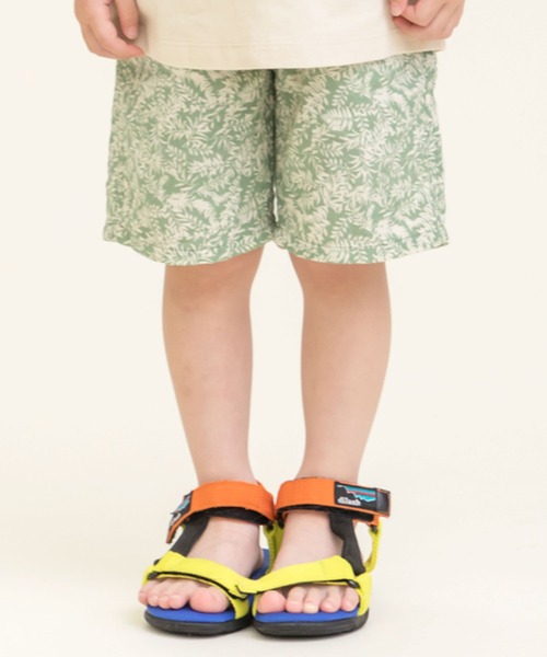 DILASH（ディラッシュ）の「Wガーゼリーフ柄ハーフパンツ（その他パンツ・キッズ・カーキ/イエロー/ブルー・90/100/110/120/80/130/140）」の2枚目の写真