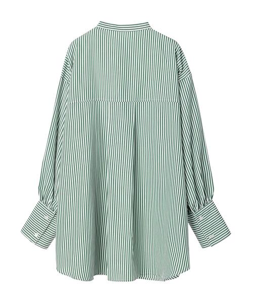 ELENCARE DUE（エレンカーレデュエ）の「・ELENCARE DUE ストライプチュニック＊（シャツ/ブラウス・レディース・ブラウン/ブルー/グリーン・FREE）」の14枚目の写真