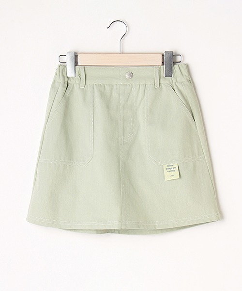 LOVETOXIC(ラブトキシック)の「台形スカパン(スカート・キッズ・グレー/ライトグリーン/ライトブルー/オフホワイト/ブラック/マルチ/グリーン・L/SS/S/M)」の5枚目の写真