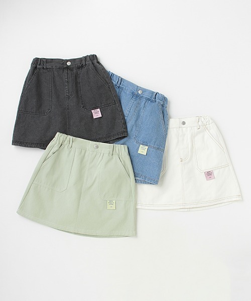 LOVETOXIC(ラブトキシック)の「台形スカパン(スカート・キッズ・グレー/ライトグリーン/ライトブルー/オフホワイト/ブラック/マルチ/グリーン・L/SS/S/M)」の19枚目の写真