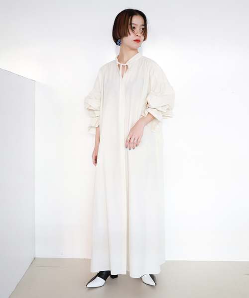 CITYSHOP（シティーショップ）の「TYPEWRITER DRESS：ワンピース（ワンピース・レディース・ホワイト/ブラック・36/38）」の7枚目の写真