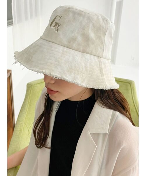 GYDA(ジェイダ)の「GYDA裾フリンジバケットハット(ハット・レディース・オフホワイト/ベージュ・FREE)」の5枚目の写真