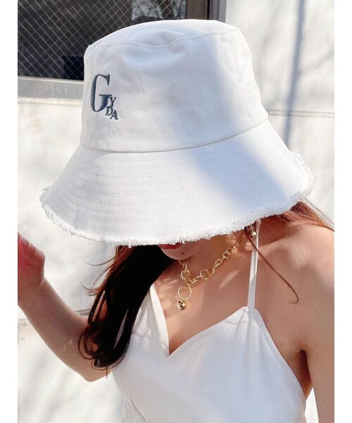 GYDA(ジェイダ)の「GYDA裾フリンジバケットハット(ハット・レディース・オフホワイト/ベージュ・FREE)」の12枚目の写真