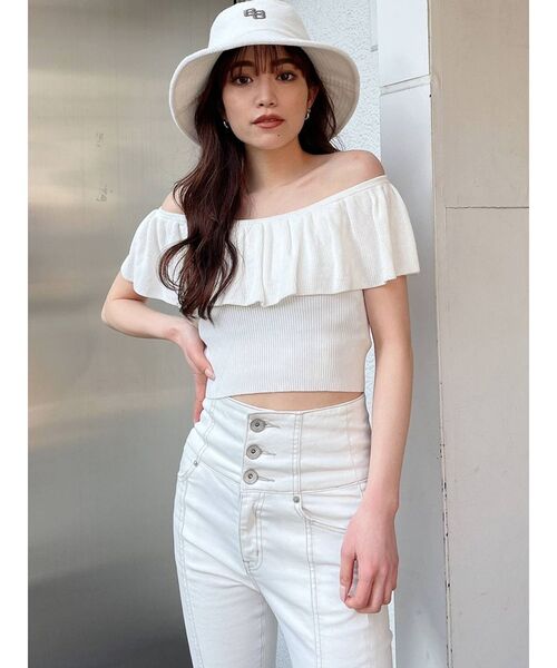 GYDA(ジェイダ)の「GYDA裾フリンジバケットハット(ハット・レディース・オフホワイト/ベージュ・FREE)」の15枚目の写真