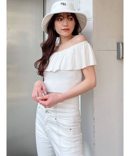 GYDA(ジェイダ)の「GYDA裾フリンジバケットハット(ハット・レディース・オフホワイト/ベージュ・FREE)」の17枚目の写真