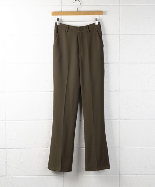 me+em select（ミームセレクト）の「【 選べる4サイズ／6色展開 】ハイウエストサイドスリットフレアスラックス（スラックス・レディース・ブラック/ブラウン/グレー/ブルー/アイボリー/ダークベージュ・SMALL/MEDIUM/LARGE/X-LARGE）」の22枚目の写真