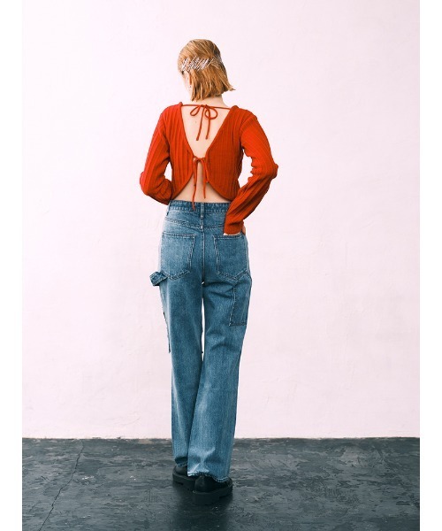 ENVYM（アンビー）の「ダメージペインターＰＴ（デニムパンツ・レディース・ブラック/ブルー・M/S）」の4枚目の写真