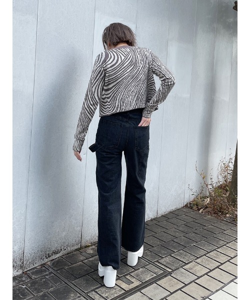 ENVYM（アンビー）の「ダメージペインターＰＴ（デニムパンツ・レディース・ブラック/ブルー・M/S）」の14枚目の写真