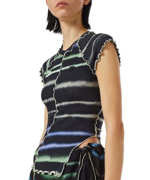 DIESEL（ディーゼル）の「レディース 半袖 Tシャツ カラフル グラデーション トップス（Tシャツ/カットソー・レディース・ブラック/ホワイト系その他・LARGE/SMALL/MEDIUM/X-LARGE）」の21枚目の写真