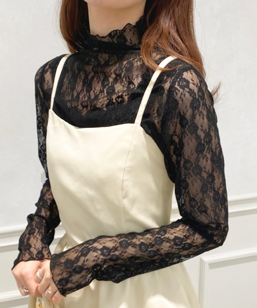 apres jour（アプレジュール）の「レースインナー【ZOZOTOWN限定アイテム】（Tシャツ/カットソー・レディース・ブラック/オフホワイト/ピンク・X-LARGE/フリー）」の19枚目の写真