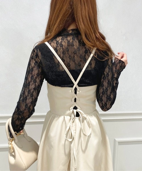 apres jour（アプレジュール）の「レースインナー【ZOZOTOWN限定アイテム】（Tシャツ/カットソー・レディース・ブラック/オフホワイト/ピンク・X-LARGE/フリー）」の21枚目の写真