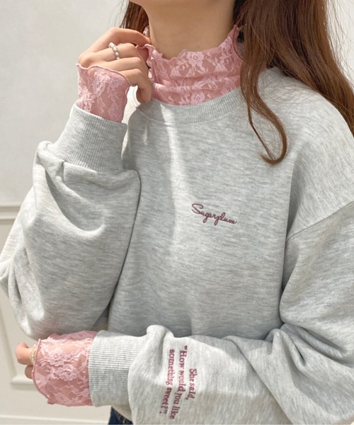 apres jour（アプレジュール）の「レースインナー【ZOZOTOWN限定アイテム】（Tシャツ/カットソー・レディース・ブラック/オフホワイト/ピンク・X-LARGE/フリー）」の4枚目の写真