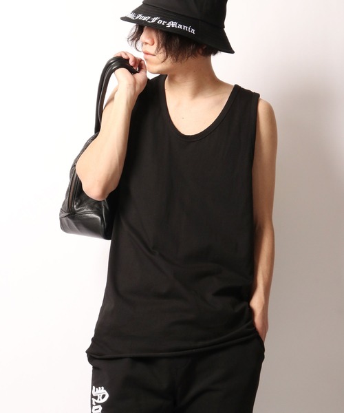 ByTheR(バイザアール)の「BYTHER 韓国ブランド 刺繍イレギュラーヘムタンクトップ(タンクトップ・メンズ・ブラック/ホワイト・FREE)」の11枚目の写真