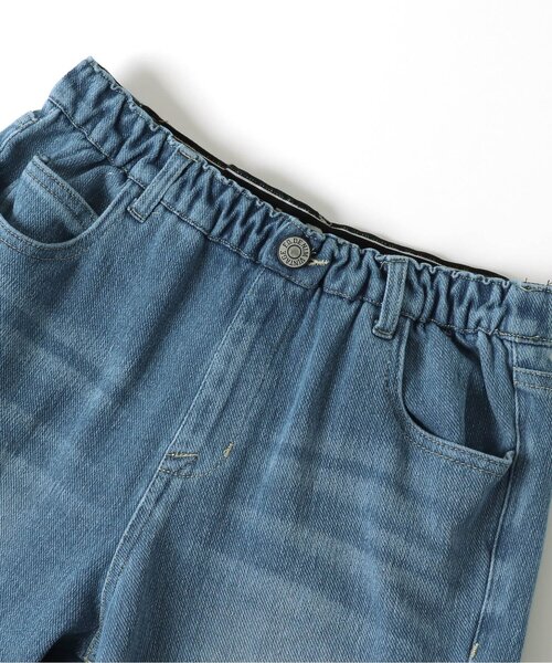 F.O.KIDS（エフオーキッズ）の「デニムニットハーフパンツ ジュニア 5分丈（デニムパンツ・キッズ・ブルー/ネイビー・150/160）」の5枚目の写真
