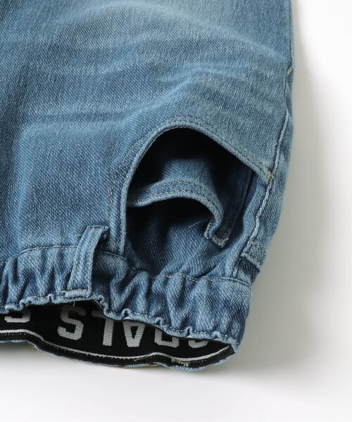 F.O.KIDS（エフオーキッズ）の「デニムニットハーフパンツ ジュニア 5分丈（デニムパンツ・キッズ・ブルー/ネイビー・150/160）」の7枚目の写真