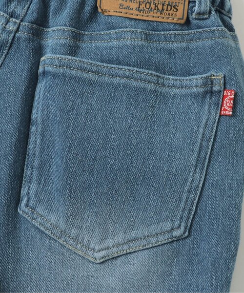 F.O.KIDS（エフオーキッズ）の「デニムニットハーフパンツ ジュニア 5分丈（デニムパンツ・キッズ・ブルー/ネイビー・150/160）」の9枚目の写真