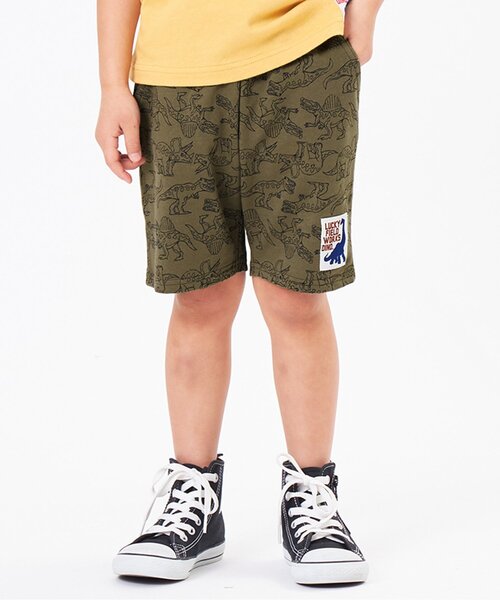 F.O.KIDS（エフオーキッズ）の「恐竜総柄カットソーハーフパンツ 5分丈（その他パンツ・キッズ・カーキ/グレー/ベージュ・90/120/130/80/140/95/110/100）」の3枚目の写真